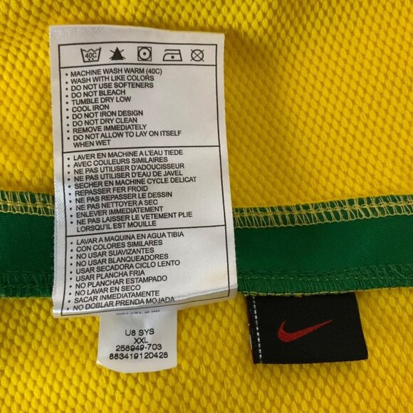 Nike FitDry Brazilian Football Confederation Soccer Jersey XXL Yellow & Green - Picture 8 of 9